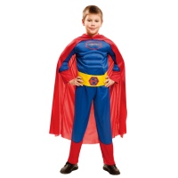 Fato de super-homem musculoso com capa para menino