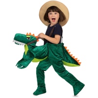 Fato de dinossauro com cavaleiro para crianças