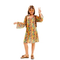 Fato hippie com estampado de flores para rapariga