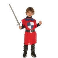 Fato com casaco medieval vermelho para criança