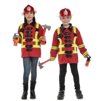 Fato de bombeiro para criança com acessórios