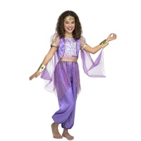 Fato de princesa árabe lilás para menina