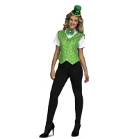 Fato irlandês do dia de S. Patrício para mulher