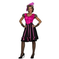 Fato de Madame Cabaret Rosa para mulher