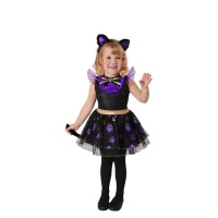 Fato de gatinho lilás para bebé