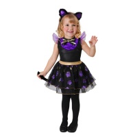 Fato de gatinho lilás para menina