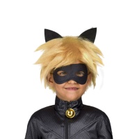 Cabeleira e máscara Cat Noir para crianças