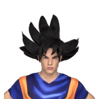 Cabeleira de Son Goku para adulto em caixa