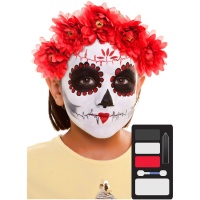 Conjunto de maquilhagem caveira Catrina