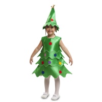 Fato de árvore de Natal com bolas coloridas para crianças