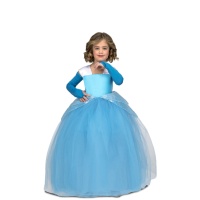 Fato de princesa azul com canino para menina