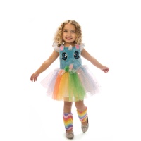 Fato de unicórnio azul para menina