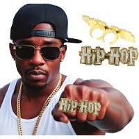 Anel dourado estilo HIP HOP