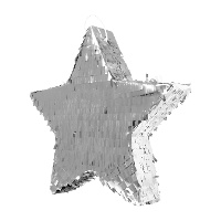 Piñata estrela metálica 3D de 45 cm