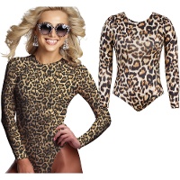 Body de leopardo para senhora