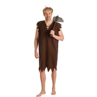 Fato de homem das cavernas castanho para homem