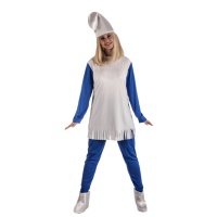 Fato de duende azul para mulher