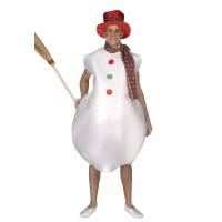 Fato de boneco de neve com cachecol para adultos