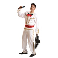 Fato de mariachi branco para homem