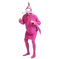 Fato de Dinossauro Rosa para Adultos