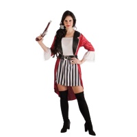 Fato de pirata corsário inglês para mulher