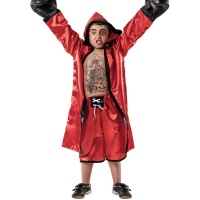 Fato de Pugilista vermelho para menino