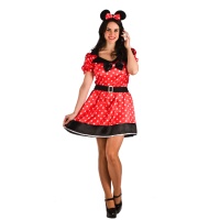 Fato de Minnie Mouse com orelhas para mulher