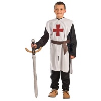Fato de Cavaleiro Medieval Templário para criança