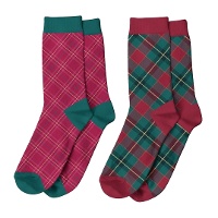 Meias de tartan natalino - 1 par