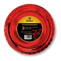 Placas de cartão de 28 cm metalizadas - 3 unidades