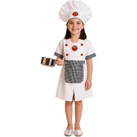 Fato de chefe de cozinha para rapariga