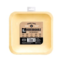 Pratos quadrados de cartão metalizado de 23 cm - 10 unid.