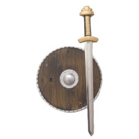Espada e escudo antigos medievais para crianças
