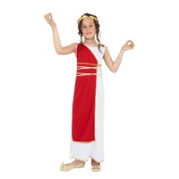 Fato de cidadão romano com túnica para rapariga