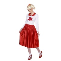 Disfarce de Sandy (Grease) cheerleader para mulher