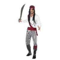 Fato pirata corsair para homens