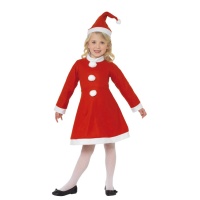 Fato de Pai Natal com chapéu para rapariga