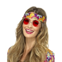 Óculos hippie vermelhos