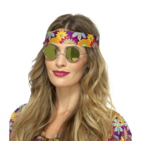 Óculos de hippie azul com espelho