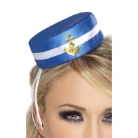 Mini chapéu azul de marinheiro