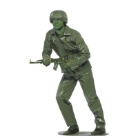 Disfarce de Soldado Brinquedo verde para adulto