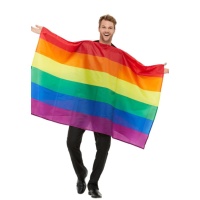 Fato de bandeira arco-íris para adultos
