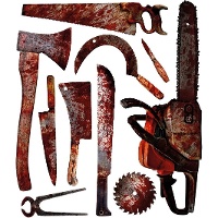 Decoração de parede adesiva com armas de Halloween 70 x 80 cm