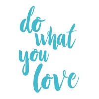 Estêncil com mensagem Do What You Love 20 x 28,5 cm - Artis decor - 1 unidade