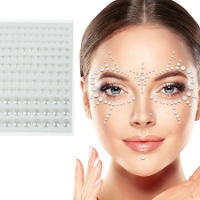 Joias adesivas faciais de pérolas sortidas