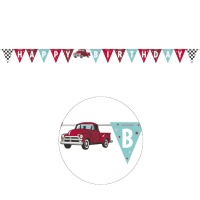 Bandeirolas de Vintage Red Truck de 1,67 m