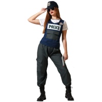 Fato de polícia urbano casual para mulher