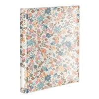 Álbum de fotografias de padrão floral adesivo vertical