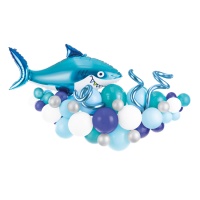 Grinalda de balões Tubarão - PartyDeco - 75 peças