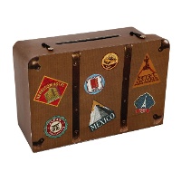 Cofre em forma de mala 24 x 16 x 10 cm - 1 unidade